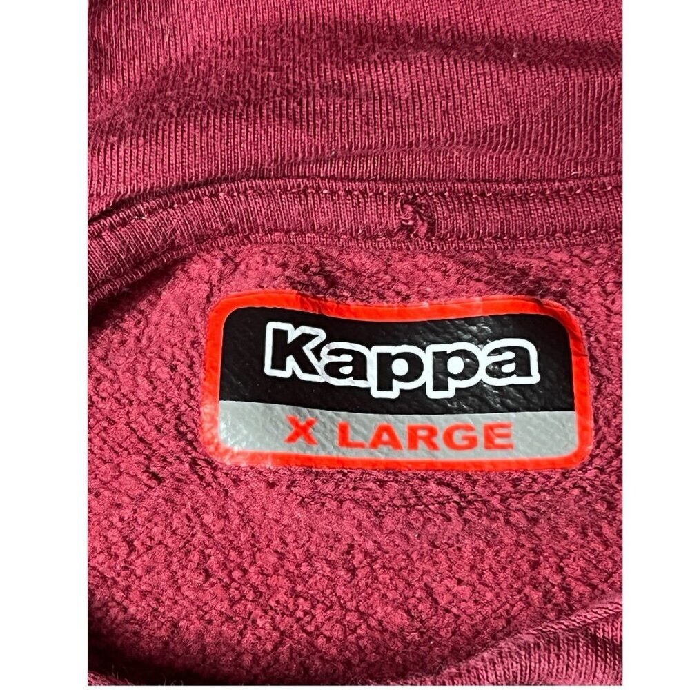 Kappa Hoodie Sweatshirt Mens XL Burgundy Graphic Pullover Long Sleeve Casual - Picture 3 of 11